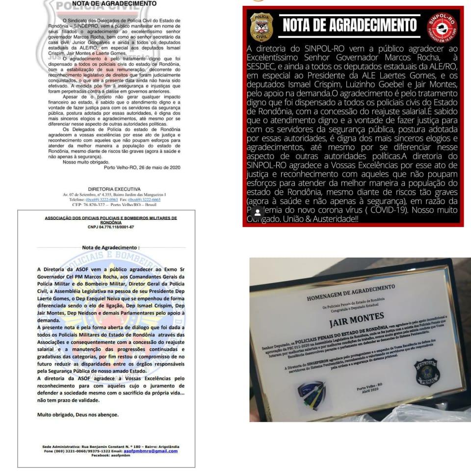 NOTA DE AGRADECIMENTO